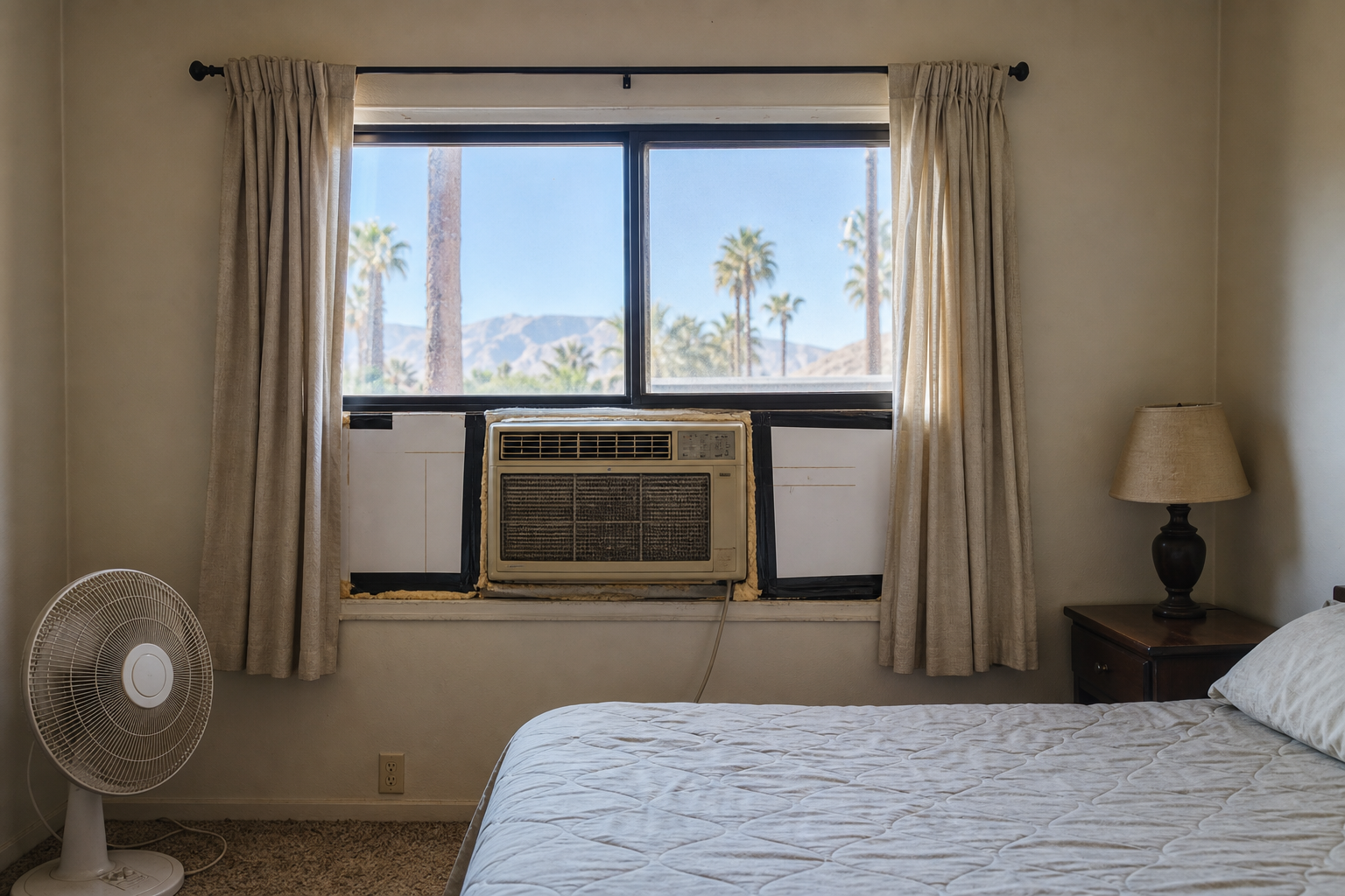 Before photo, Ductless mini-split install project in Rancho Mirage